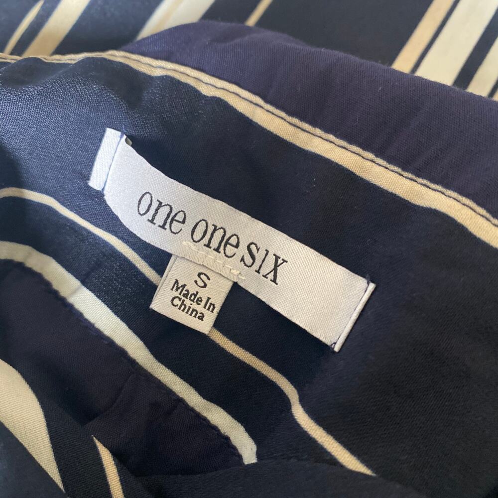 One One Six Striped Short Sleeve Midi Dress Size Small - Picture 9 of 12